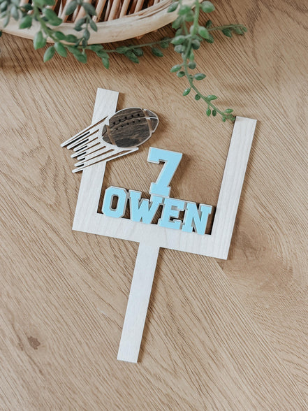 Football Cake Topper | Touchdown Birthday | Tailgating Party | Boys Birthday | Sports Party | custom birthday decor