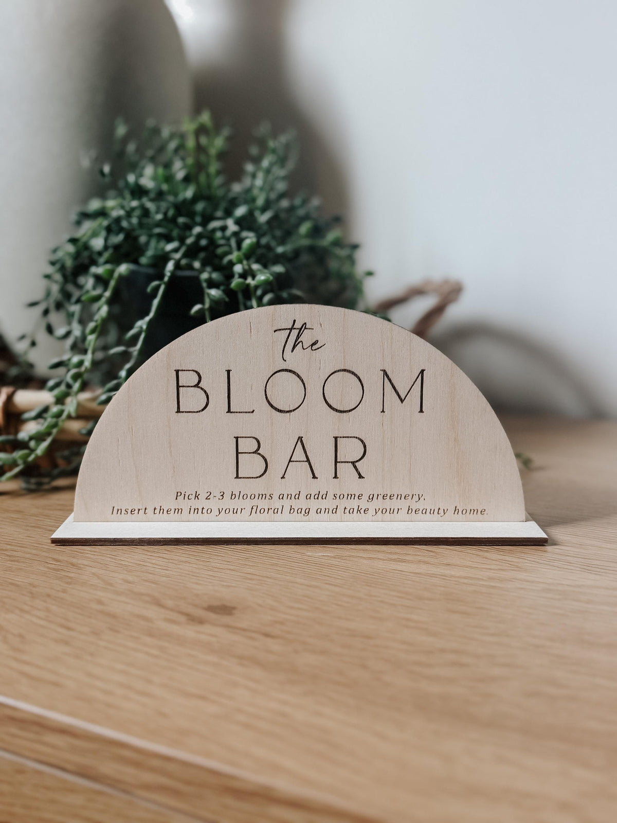 Wooden bloom bar Sign | bar sign | Shower Food Labels | Classic Modern Arched Buffet Sign | Wedding Buffet Signage | Wood bar Label | Floral