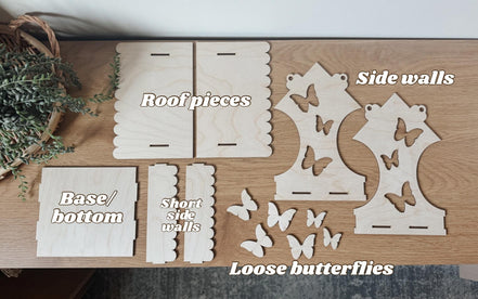 DIY Bird Feeder Kit - Laser Cut Wooden Birdhouse, Kids and Family Craft, Mothers Day Gift, Spring Outdoor Activity, Paint Your Own Bird Fee