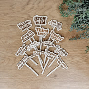 Funny Plant Stakes  Laser Cut Wood Plant Markers  Indoor Plant Decor  Housewarming Gift  Plant Lover Gift  Sassy Plant Signs