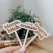 Funny Plant Stakes  Laser Cut Wood Plant Markers  Indoor Plant Decor  Housewarming Gift  Plant Lover Gift  Sassy Plant Signs