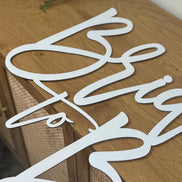 Bride to Be Sign  Laser Cut Bridal Shower Backdrop | 12-30 | Birch Wood or Painted Finish | Bachelorette Party Decor