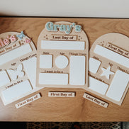 First & Last Day of School Sign | Reusable Dry Erase School Board | Personalized Acrylic Name Sign | Back to School Photo Prop