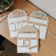 First & Last Day of School Sign | Reusable Dry Erase School Board | Personalized Acrylic Name Sign | Back to School Photo Prop