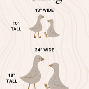 Wooden Geese Wall Decor with Flowers  Laser Cut Birch Nursery & Baby Shower Decoration