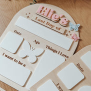 First & Last Day of School Sign | Reusable Dry Erase School Board | Personalized Acrylic Name Sign | Back to School Photo Prop