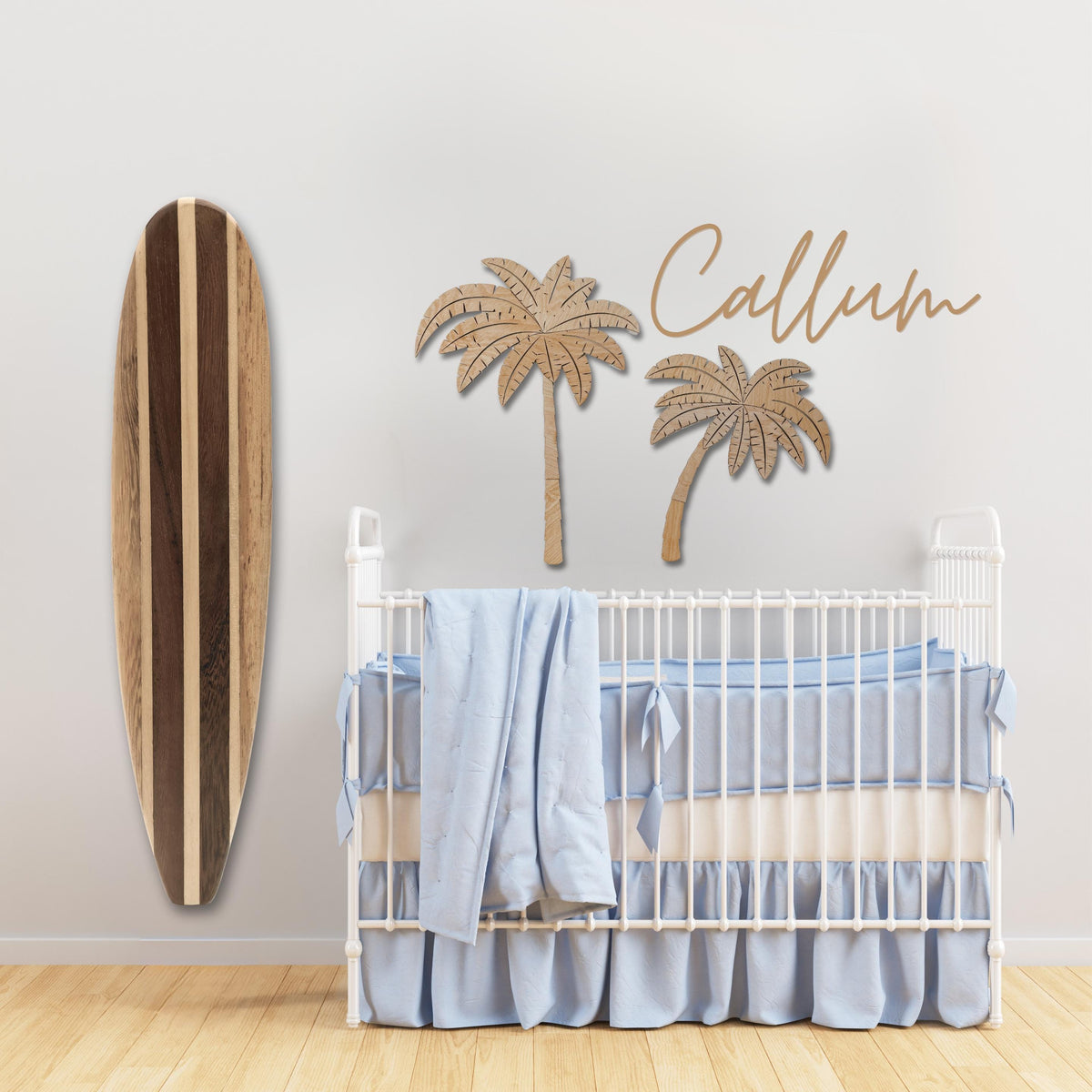 Wood Palm Tree Wall Decals  Tropical Nursery Wall Art, Boho Party Decor, Birthday Backdrop, Laser Cut Wooden Wall Accent, Over Sized Large