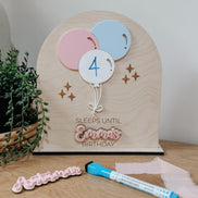 Birthday Countdown Sign | Customizable Birthday Sign | Kids Birthday Countdown | Dry Erase Balloon Board