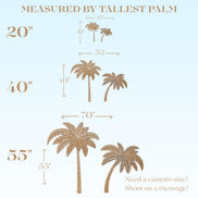 Wood Palm Tree Wall Decals  Tropical Nursery Wall Art, Boho Party Decor, Birthday Backdrop, Laser Cut Wooden Wall Accent, Over Sized Large