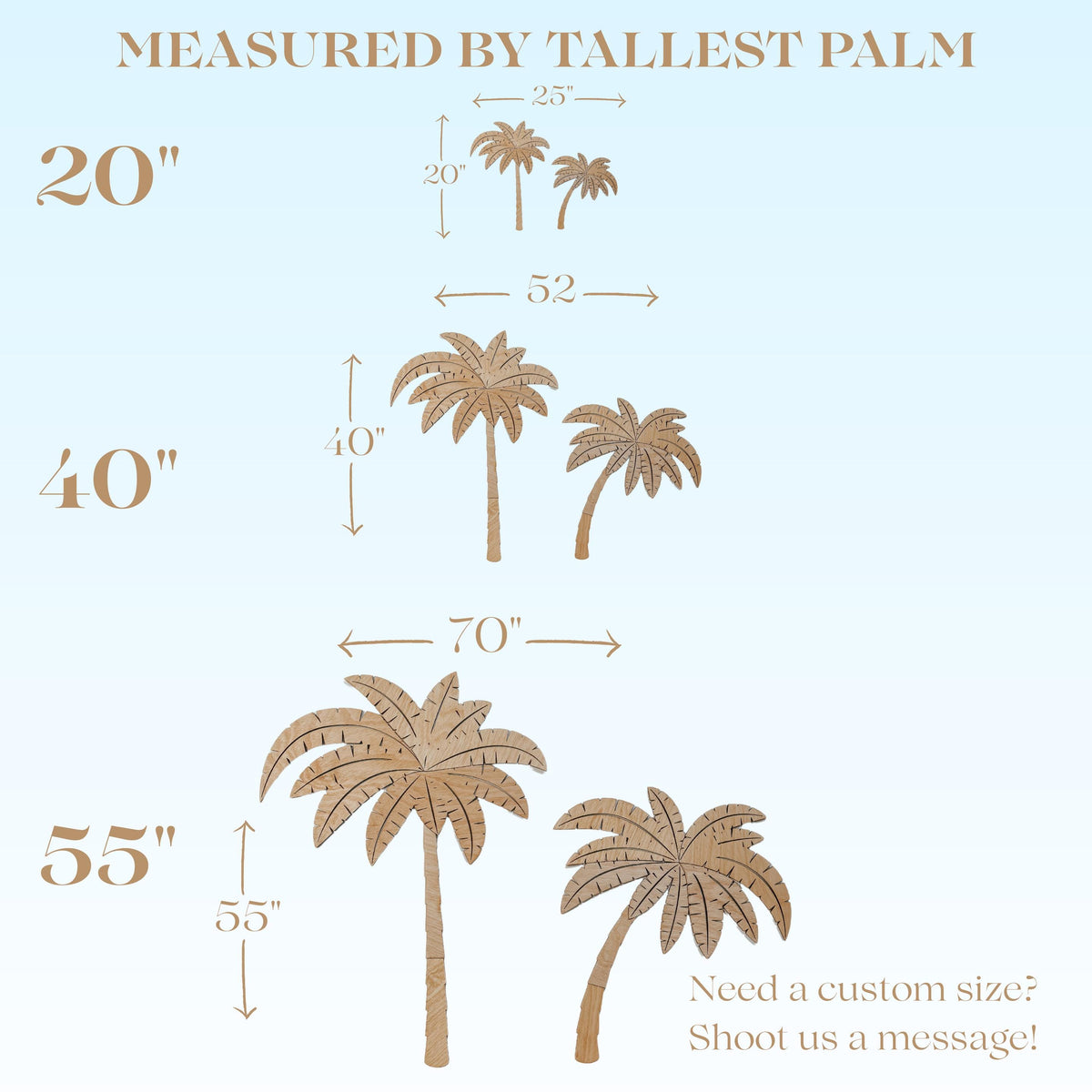 Wood Palm Tree Wall Decals  Tropical Nursery Wall Art, Boho Party Decor, Birthday Backdrop, Laser Cut Wooden Wall Accent, Over Sized Large