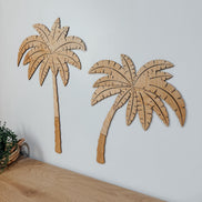 Wood Palm Tree Wall Decals  Tropical Nursery Wall Art, Boho Party Decor, Birthday Backdrop, Laser Cut Wooden Wall Accent, Over Sized Large