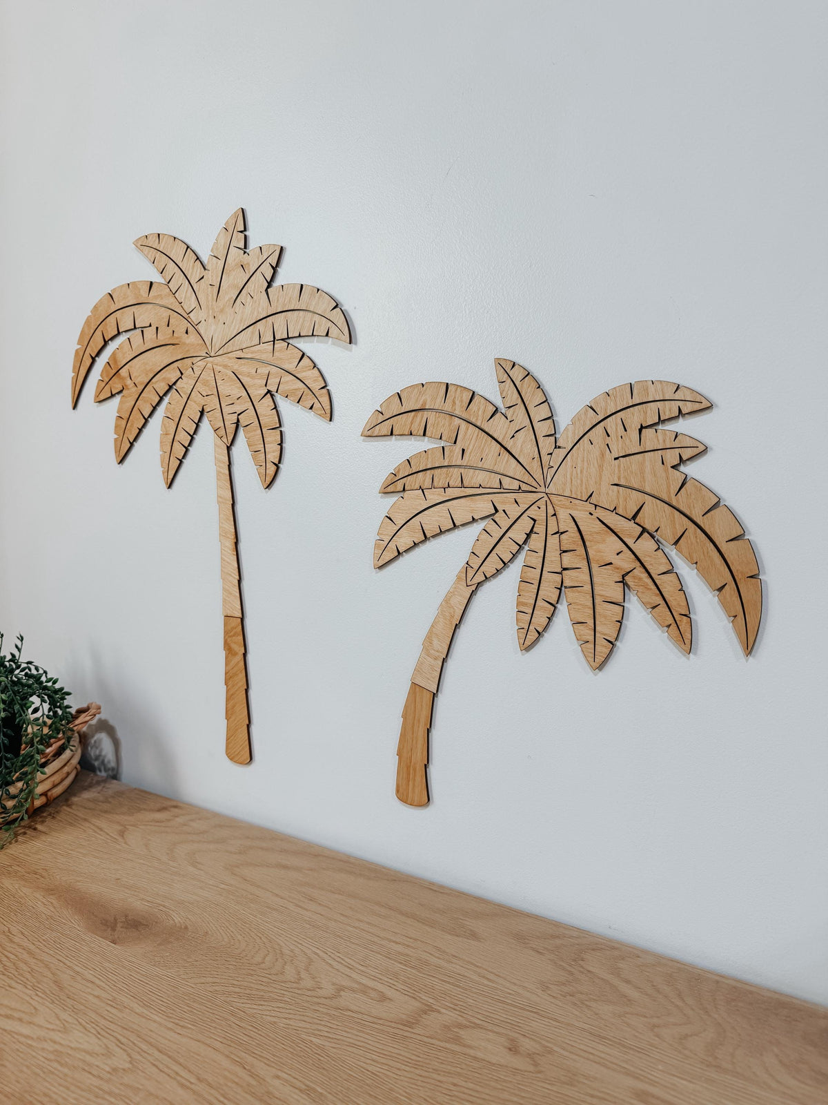 Wood Palm Tree Wall Decals  Tropical Nursery Wall Art, Boho Party Decor, Birthday Backdrop, Laser Cut Wooden Wall Accent, Over Sized Large