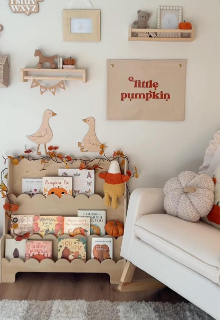Wooden Geese Wall Decor with Flowers  Laser Cut Birch Nursery & Baby Shower Decoration