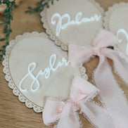 Personalized Baby Name Sign  Wooden Newborn Photo Prop & Keepsake | vintage bow oval sign | baby shower
