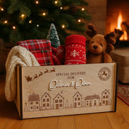 Personalized Christmas Eve Box  Special Delivery Keepsake | reusable crate | Santa Gift | North Pole | Book Shelf | Christmas Tree
