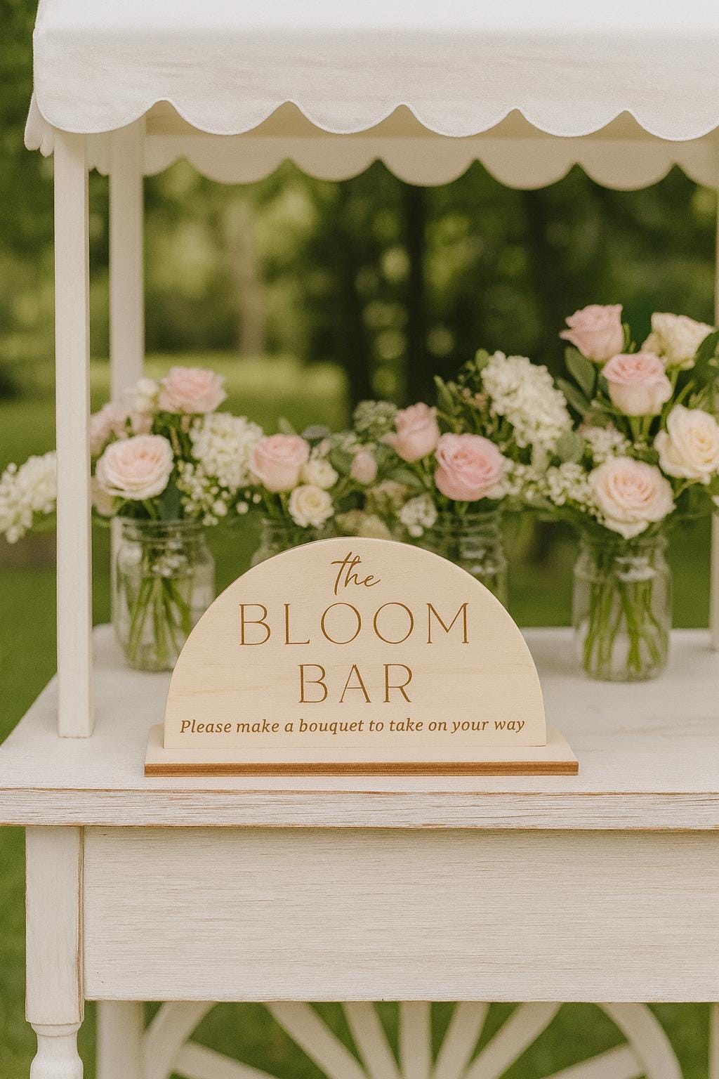 Wooden bloom bar Sign | bar sign | Shower Food Labels | Classic Modern Arched Buffet Sign | Wedding Buffet Signage | Wood bar Label | Floral