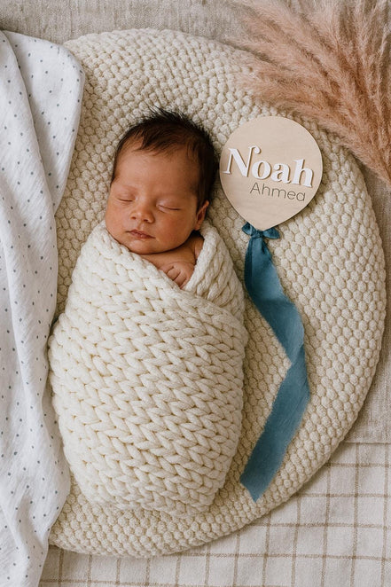 Baby Balloon Birth Announcement | Birth Announcement acrylic Hospital Photo Prop Newborn | Balloon Decor | Name Sign