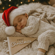 First Holiday Flag Milestone | pennant flag | Modern Milestones | Baby Shower gift | Boho Baby | Wooden Milestone | Newborn | Pregnancy
