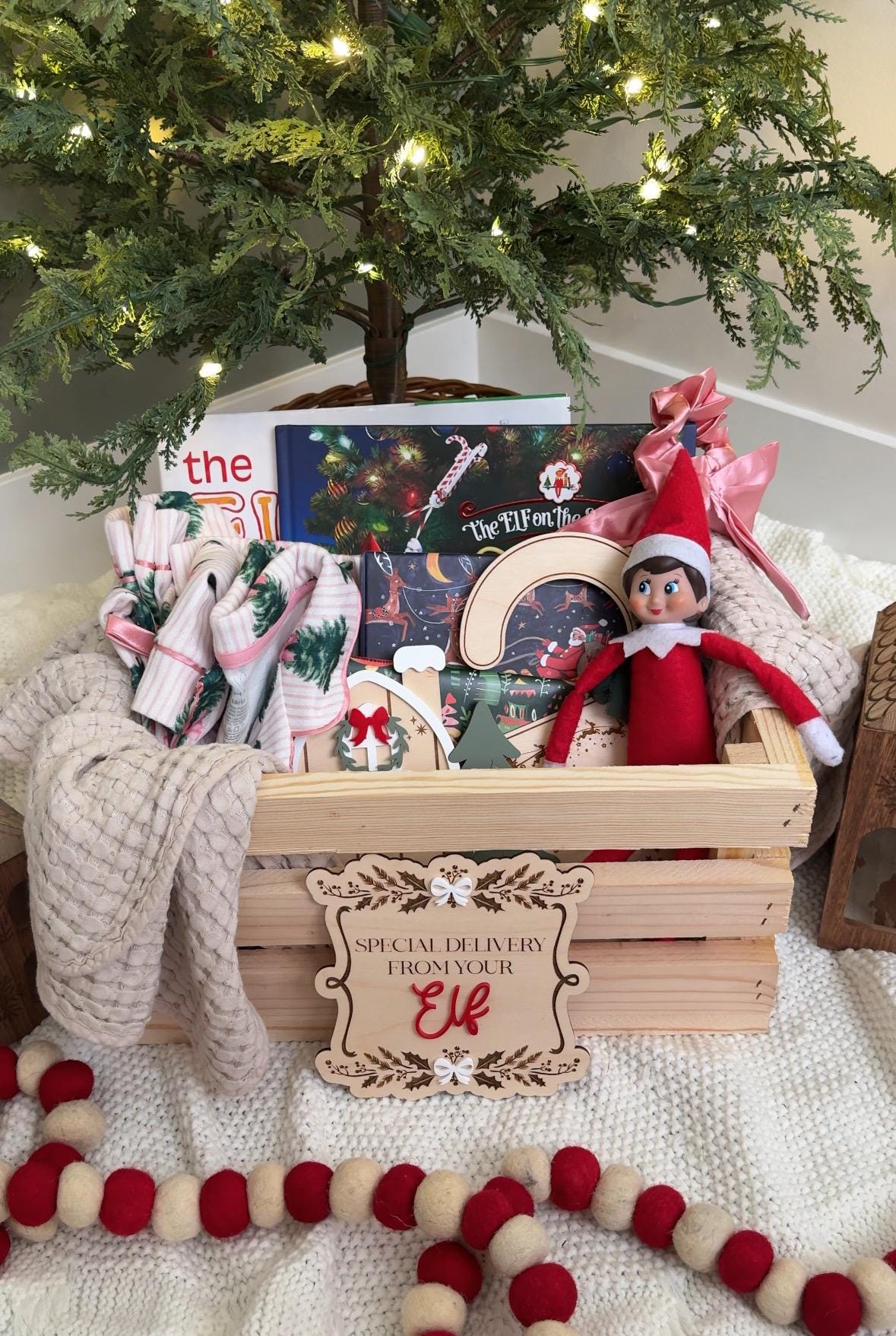 Special Delivery Crate Sign  Christmas Elf Arrival Plaque, 3D Laser Cut Elf Sign, Elf Accessories December 1st