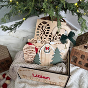 Personalized Christmas Eve Box  Special Delivery Keepsake | reusable crate | Santa Gift | North Pole | Book Shelf | Christmas Tree