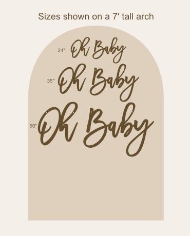 Oh Baby Backdrop | Oh Baby cutout | Baby shower Prop | Henge Wall sign  | Backdrop | Oh baby Decor | Baby Shower back drop | Wood