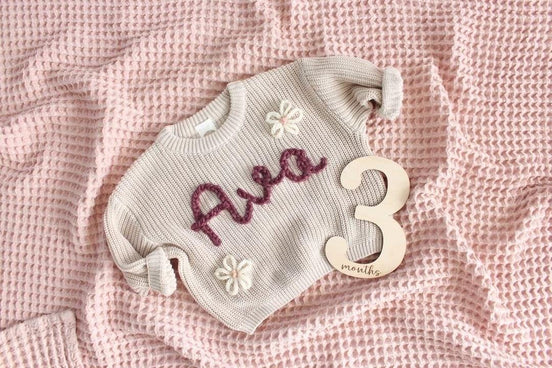 Baby Milestone Cards | Pregnancy Milestone Cards | Number Cut Out | Pregnancy | Babyshower Gift | Modern Baby | Keepsake | Baby Photos |