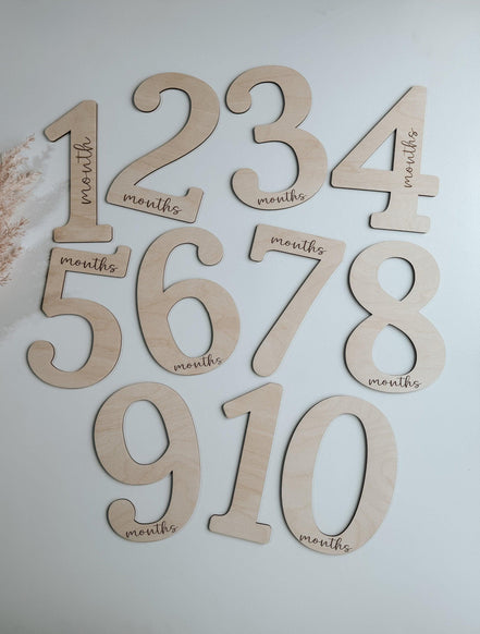 Baby Milestone Cards | Pregnancy Milestone Cards | Number Cut Out | Pregnancy | Babyshower Gift | Modern Baby | Keepsake | Baby Photos |