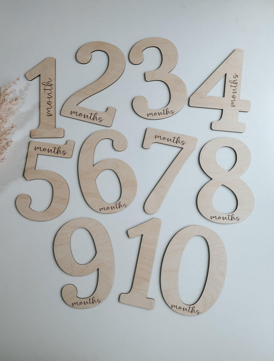 Baby Milestone Cards | Pregnancy Milestone Cards | Number Cut Out | Pregnancy | Babyshower Gift | Modern Baby | Keepsake | Baby Photos |