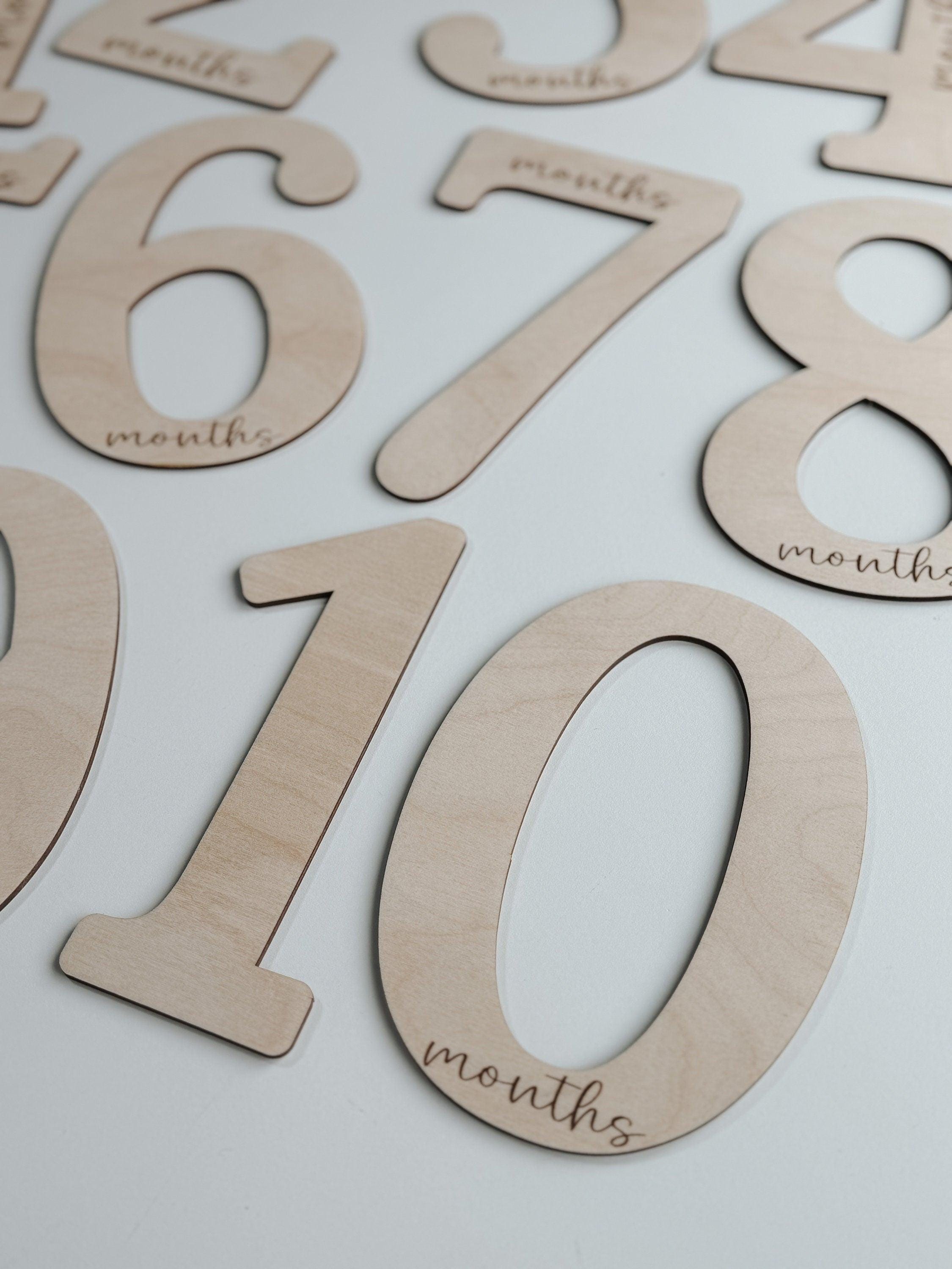 Baby Milestone Cards | Pregnancy Milestone Cards | Number Cut Out | Pregnancy | Babyshower Gift | Modern Baby | Keepsake | Baby Photos |