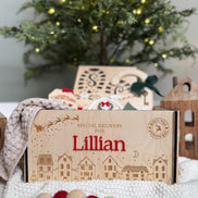 Personalized Christmas Eve Box  Special Delivery Keepsake | reusable crate | Santa Gift | North Pole | Book Shelf | Christmas Tree