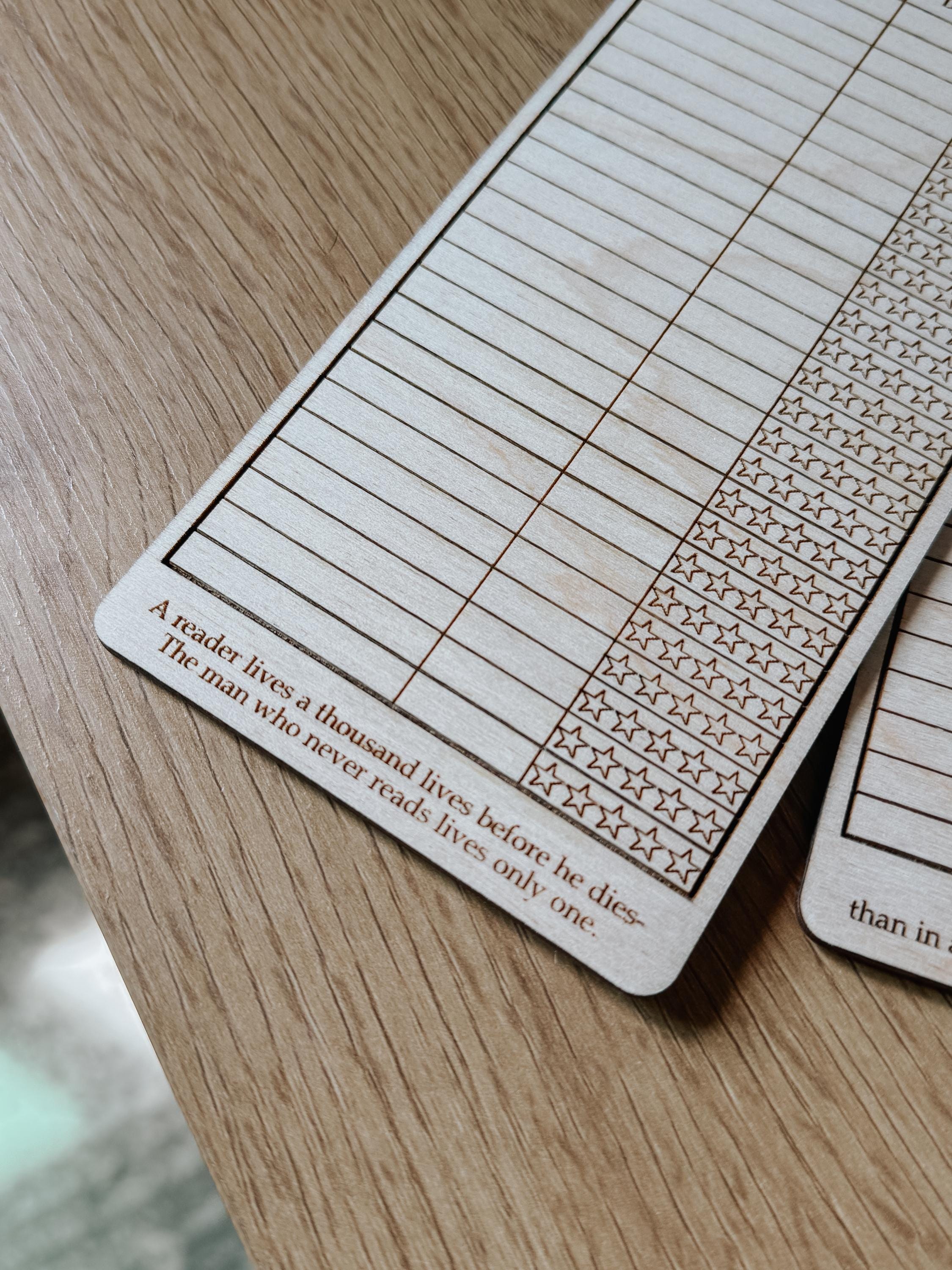 Birch Bookmark | Book Tracker | Reading Log with Ribbon | Gift for Book Lovers