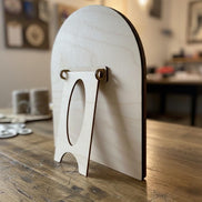Christmas Cocktail Sign  3D Acrylic Holiday Shelf Décor  Laser Cut Birch Wood Arch Sign  Walnut Frame  Christmas Bar Cart Décor
