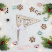 Nice List Christmas Flag  Kids Christmas Photo Prop  Personalized Holiday Flag  Santa Approved Flag  Christmas Eve Box Accessory  Laser