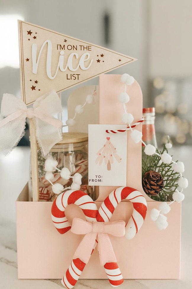 Nice List Christmas Flag  Kids Christmas Photo Prop  Personalized Holiday Flag  Santa Approved Flag  Christmas Eve Box Accessory  Laser