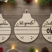 Grade School Handwriting Ornaments SVG | Laser Cut File | Digital Download | Silhouette | Cricut | Crafting