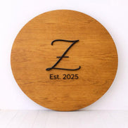 Personalized Wedding Guest Book Alternative | Round Birch Wood Sign with 3D Initial Last name Sign, wedding decor, wedding signs bride groom