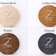 Personalized Wedding Guest Book Alternative | Round Birch Wood Sign with 3D Initial Last name Sign, wedding decor, wedding signs bride groom
