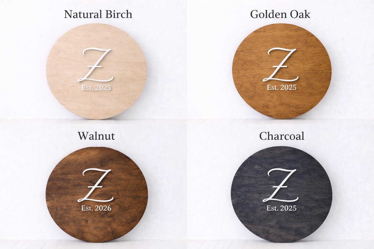 Personalized Wedding Guest Book Alternative | Round Birch Wood Sign with 3D Initial Last name Sign, wedding decor, wedding signs bride groom