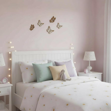 Wooden Flower & butterfly Wall hangings | Nursery Art | Kids Room | Playroom | Wildflower | Butterflies | Girls Nursery | Wood Signs | boho