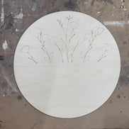 DIY Hello Front Door Sign | Paint Your Own Door Hanger | 15 Round Wooden Door Sign | DIY Porch Decor | Laser Cut Birch Sign