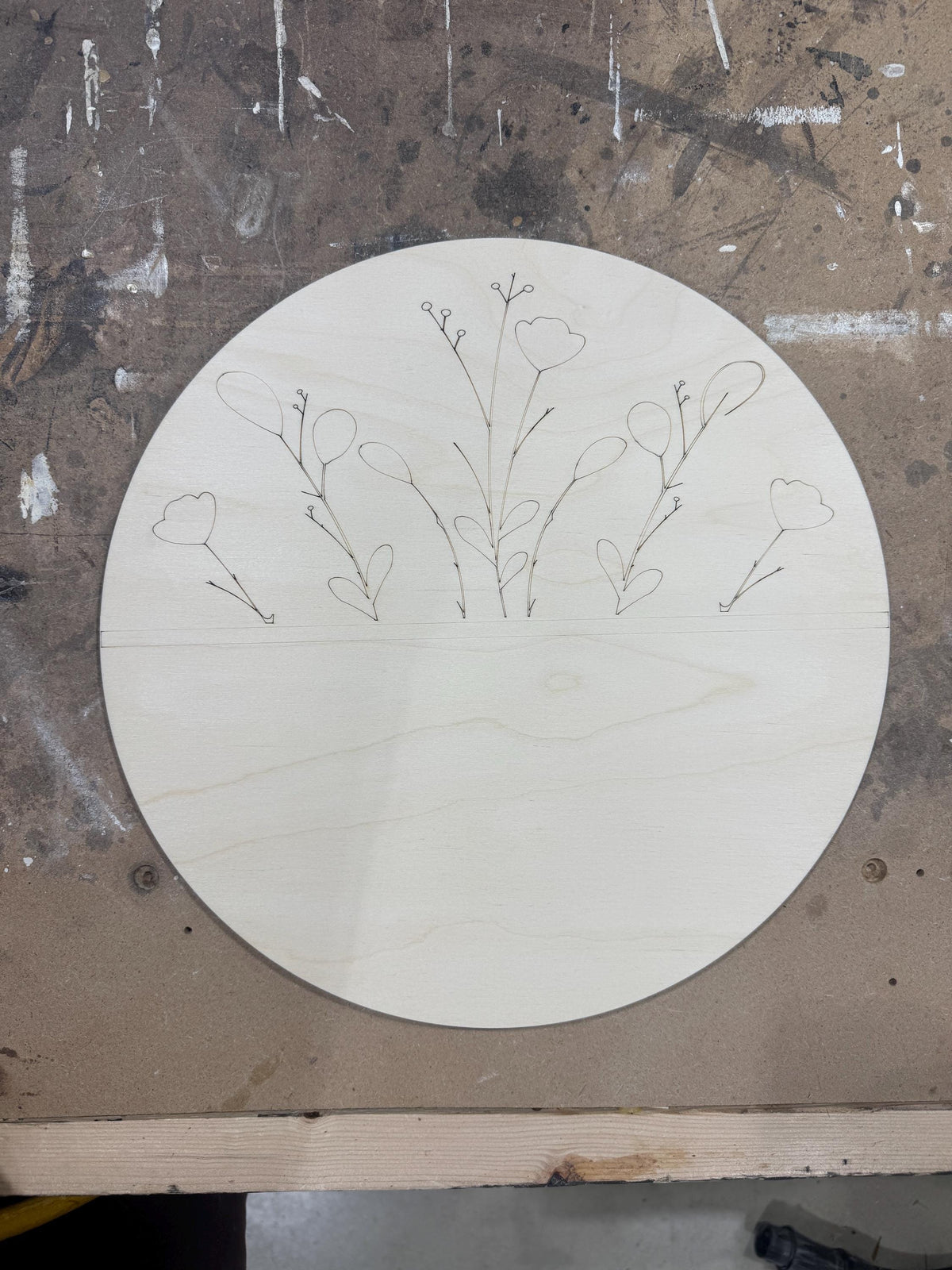DIY Hello Front Door Sign | Paint Your Own Door Hanger | 15 Round Wooden Door Sign | DIY Porch Decor | Laser Cut Birch Sign