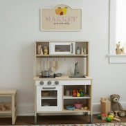 Personalized Kids Market Sign | Wooden Playroom Market Decor | Laser Cut Birch & Acrylic | Toy Kitchen Wall Sign | Farmers Market Play Sign