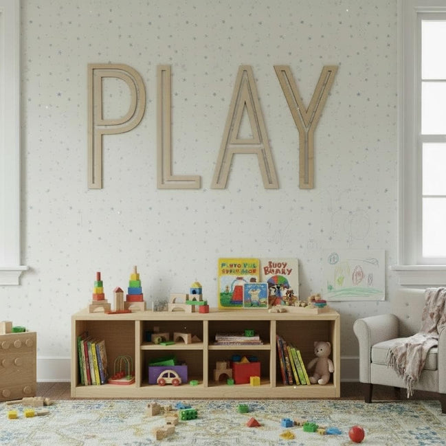 Large Wooden Name Sign | Custom Nursery Wall Letters | Personalized Wood Name | Kids Room Decor | Playroom Wall Decor