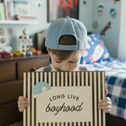 Long Live Boyhood Sign | Boy Nursery Wall Decor | Neutral Nursery Art | Wooden Kids Room Sign | Baby Boy Nursery Decor