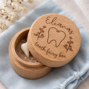 Personalized Tooth Fairy Box, Wooden Tooth Box with Custom Engraving, Kids Tooth Fairy Keepsake Box, Small Tooth Holder, Baby Tooth Box Gift