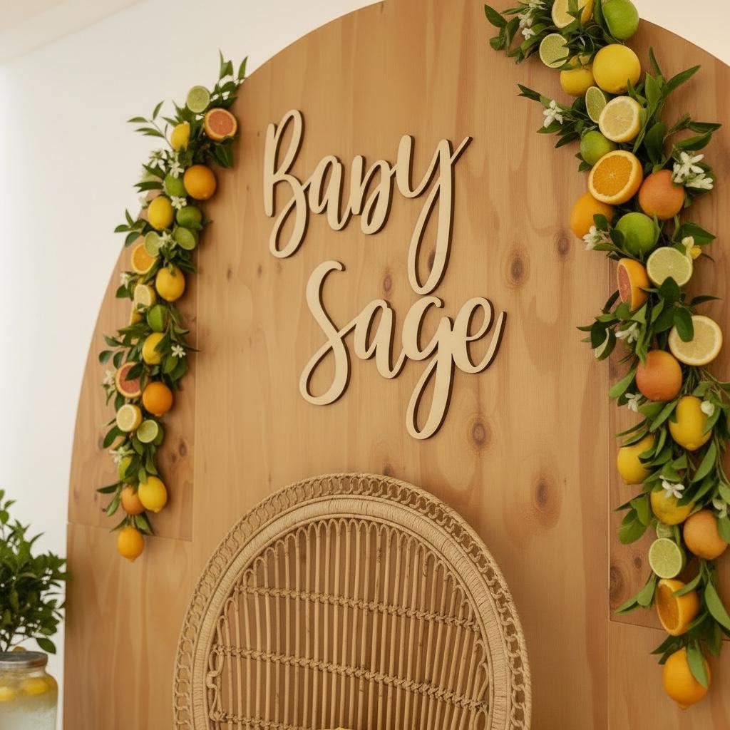Baby Shower Welcome Sign | Custom Wooden Name Sign | Laser Cut Birch Baby Shower Decor | Arch Welcome Sign Name | Nursery Name Sign | Baby