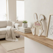 Personalized Baby First Easter Footprint Sign | Custom Bunny Footprint Keepsake | Newborn Easter Decor | Baby Footprint Plaque | Nursery