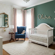 Personalized Wooden Name Sign for Nursery | Custom Baby Name Wall Decor | Laser Cut Birch Wood Sign | Script Nursery Name | 18 24 36