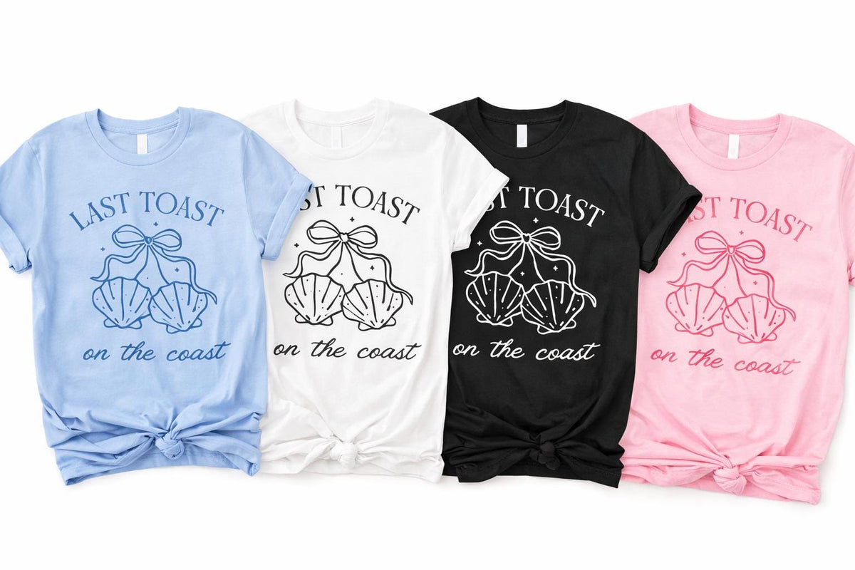 Last Toast on the Coast PNG | Bachelorette Party Shirt | Beach Bach Shirts | Girls Trip Tee Design | Coastal Bachelorette | Bride Matching
