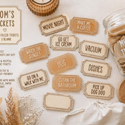 Mothers Day Coupon Tickets SVG | Mom Coupon Book | Chore & Date Night Tickets | Laser Cut File | Cricut SVG | Glowforge | Printable Coupons